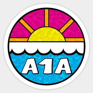 Florida Route A1A Daytona Beach West Palm Key West Melbourne Jacksonville Saint Augustine Miami Sticker